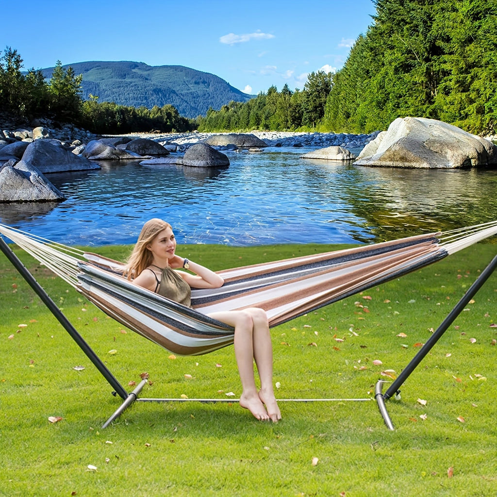 Heavy-Duty Double Hammock with Stand