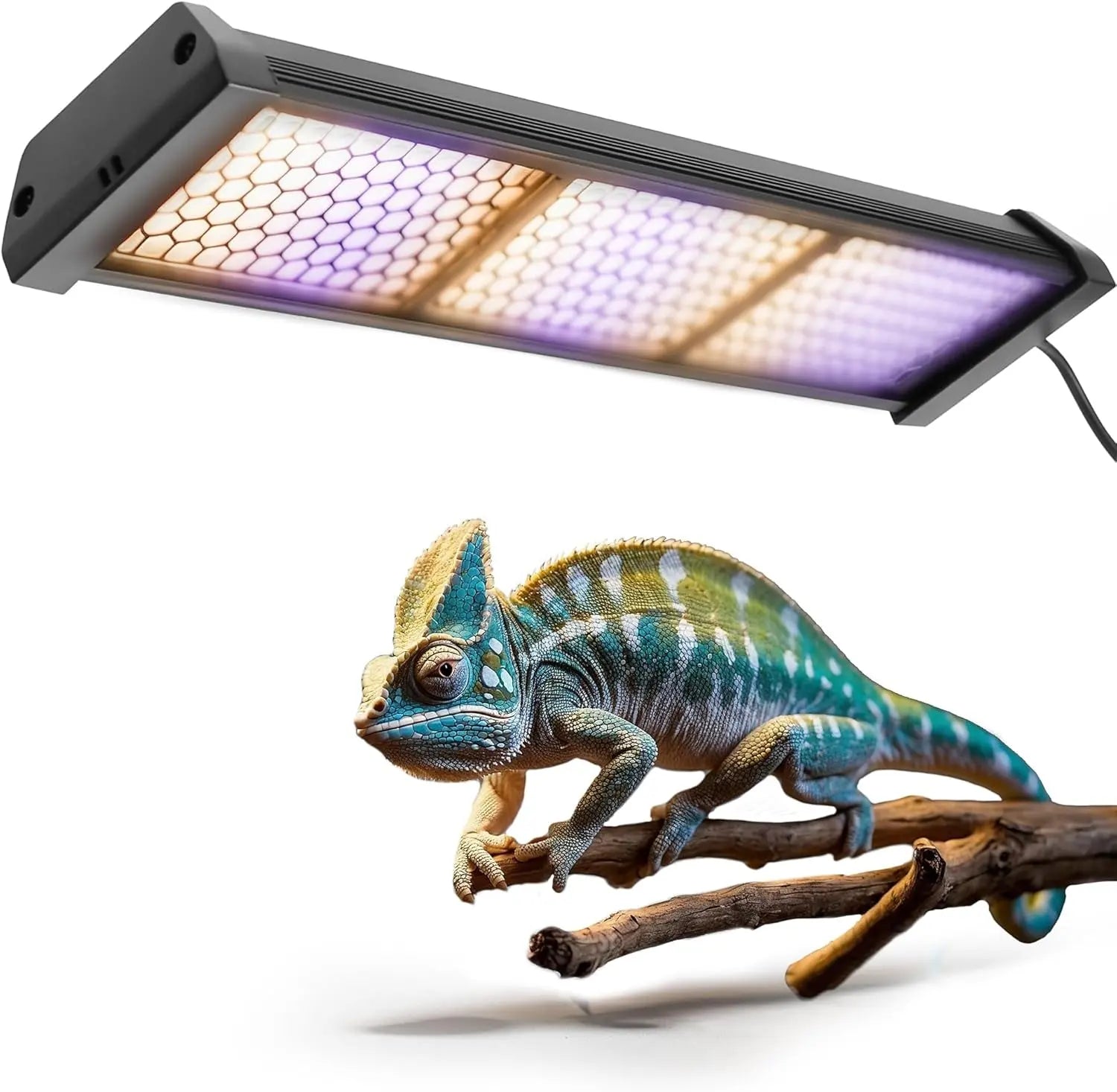 Dimmable LED Reptile UVB Lamp – 12W, 8000-Hour UVB Module | 4 Brightness Levels & Auto Timer | 5", 8" & 12" Sizes