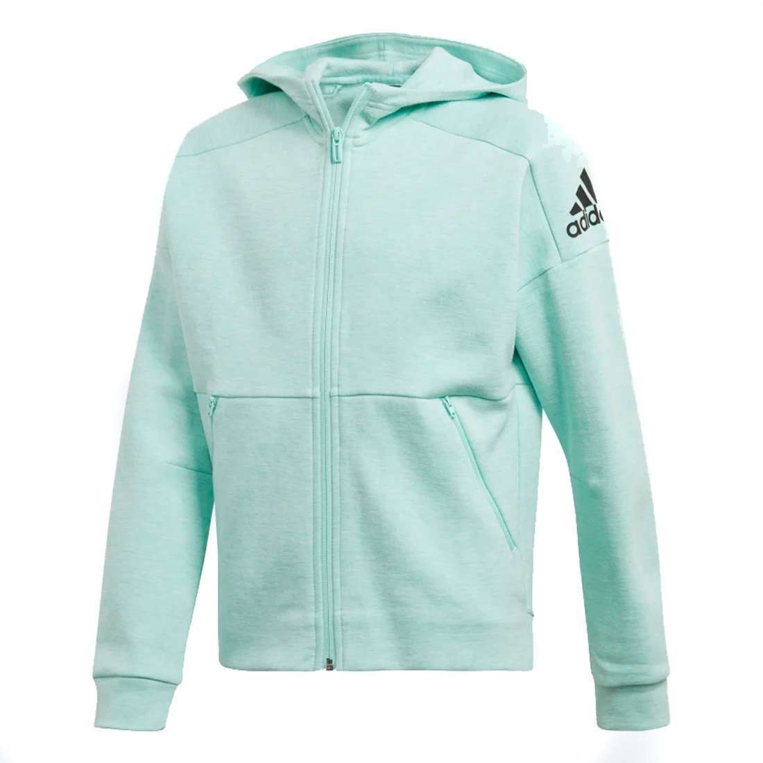 adidas Originals Big Girls' ID Stadium Hooded Track Jacket - Clear Mint (DV0296)