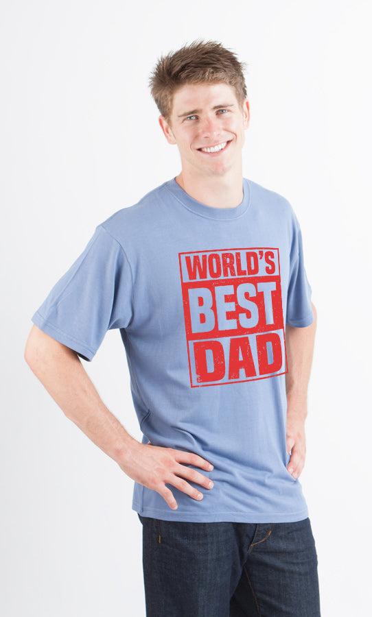 World's Best Dad Men's Bamboo Viscose & Organic Cotton Short Sleeve Graphic T-Shirt