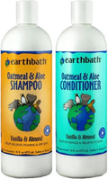 Earthbath Oatmeal & Aloe Dog Shampoo & Conditioner Set – Soothing Relief for Dry, Itchy & Sensitive Skin | Paraben-Free, USA-Made | 16 oz