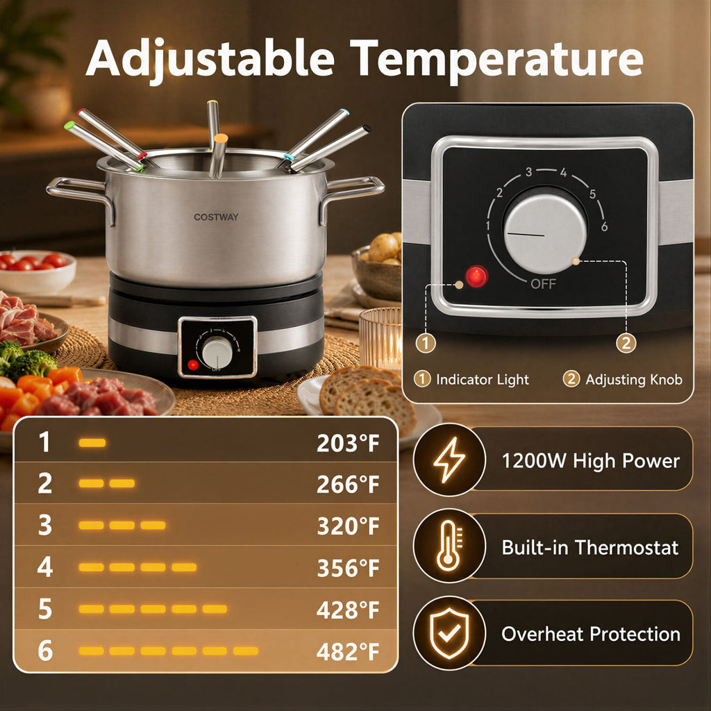 Electric Fondue Pot Set