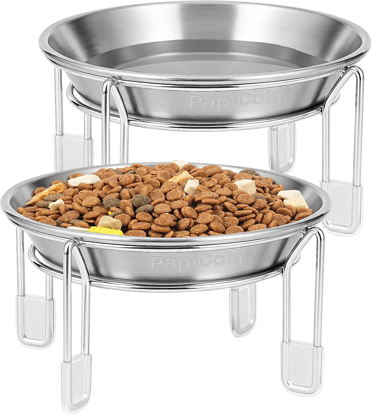 Elevated Stainless Steel Bowls