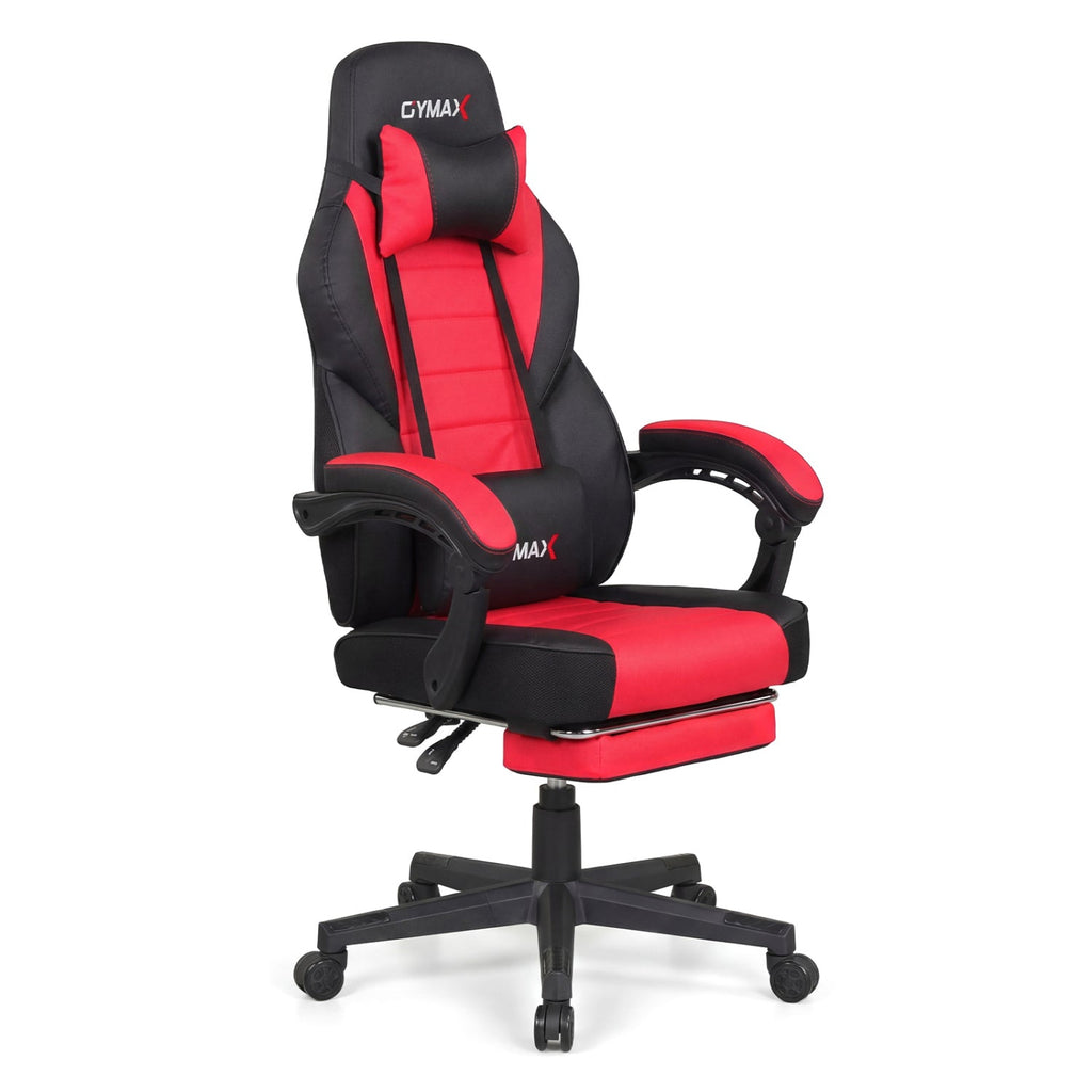Ergonomic Gaming Chair with Retractable Footrest