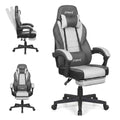 Ergonomic Gaming Chair with Retractable Footrest