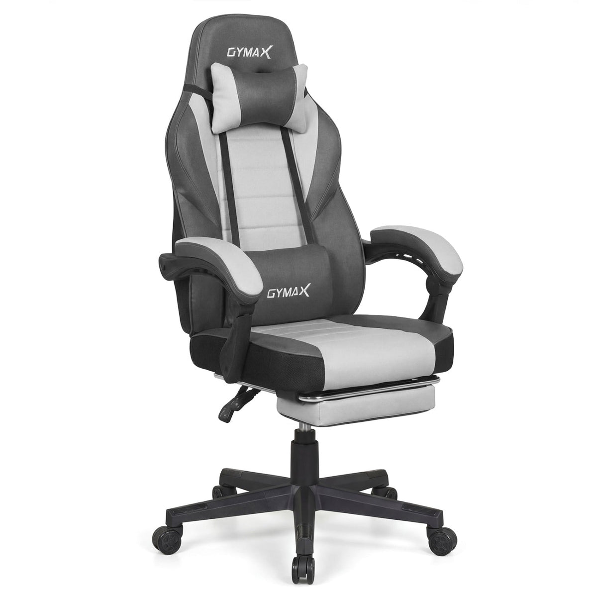 Ergonomic Gaming Chair with Retractable Footrest