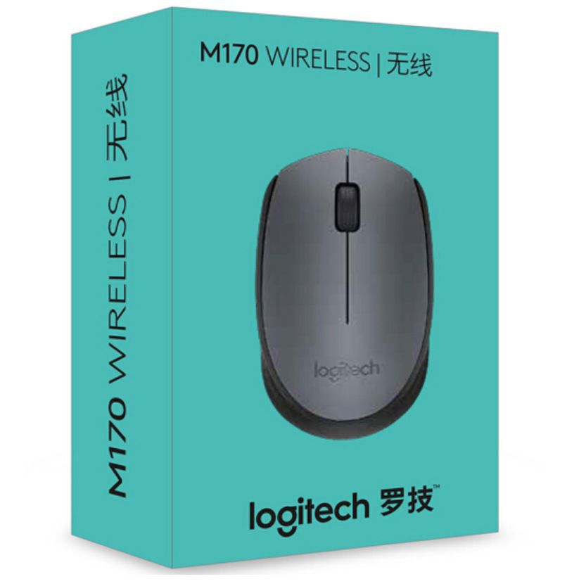 M170 Wireless Optical Mouse | 2.4G Compact USB Receiver, Gray — Laptop & Desktop
