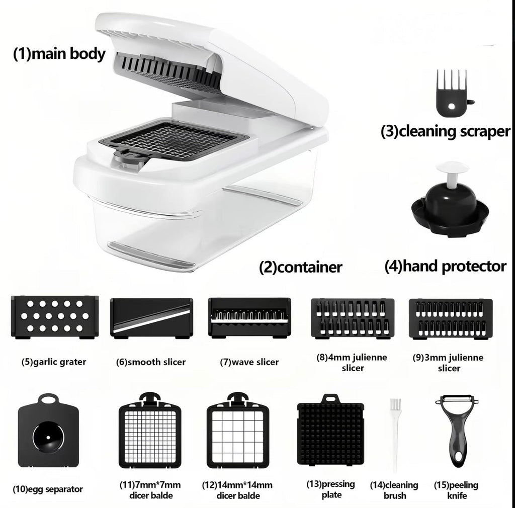 15-in-1 Vegetable Chopper & Slicer