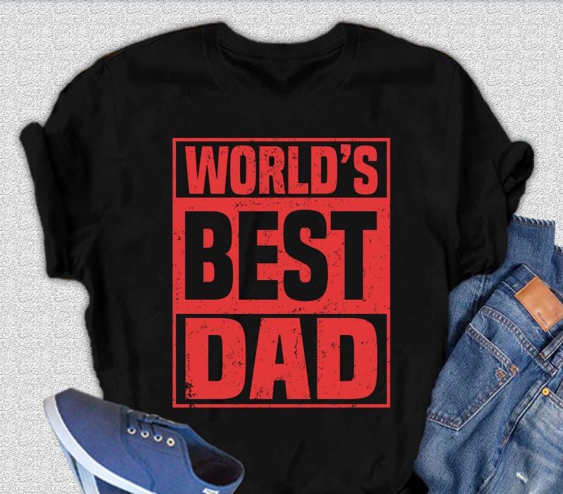 World's Best Dad Men's Bamboo Viscose & Organic Cotton Short Sleeve Graphic T-Shirt
