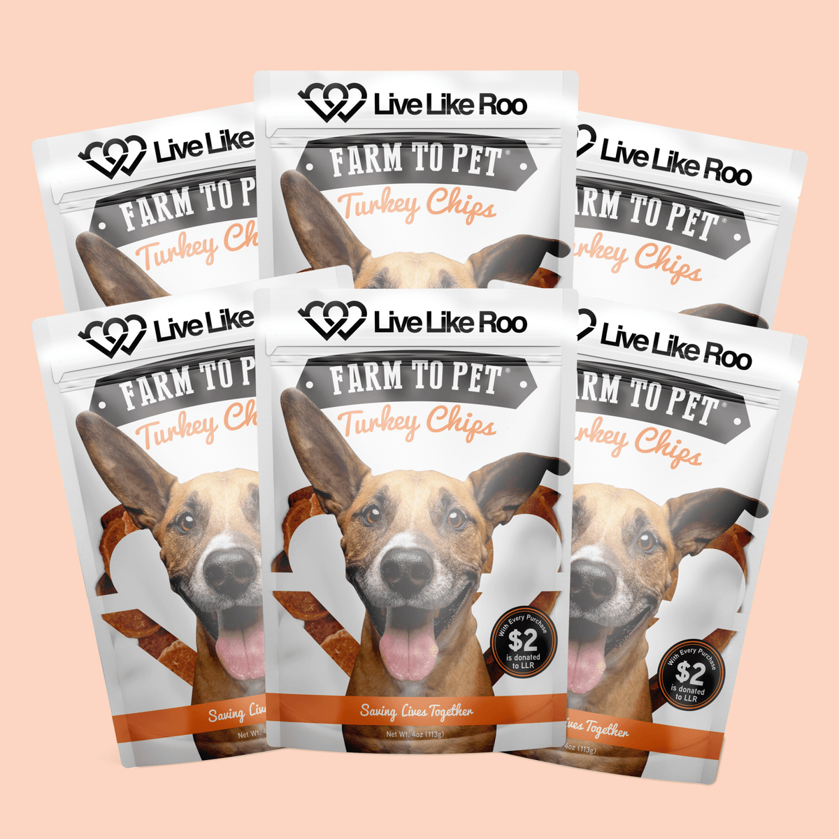 Live Like Roo Turkey Chips for Dogs