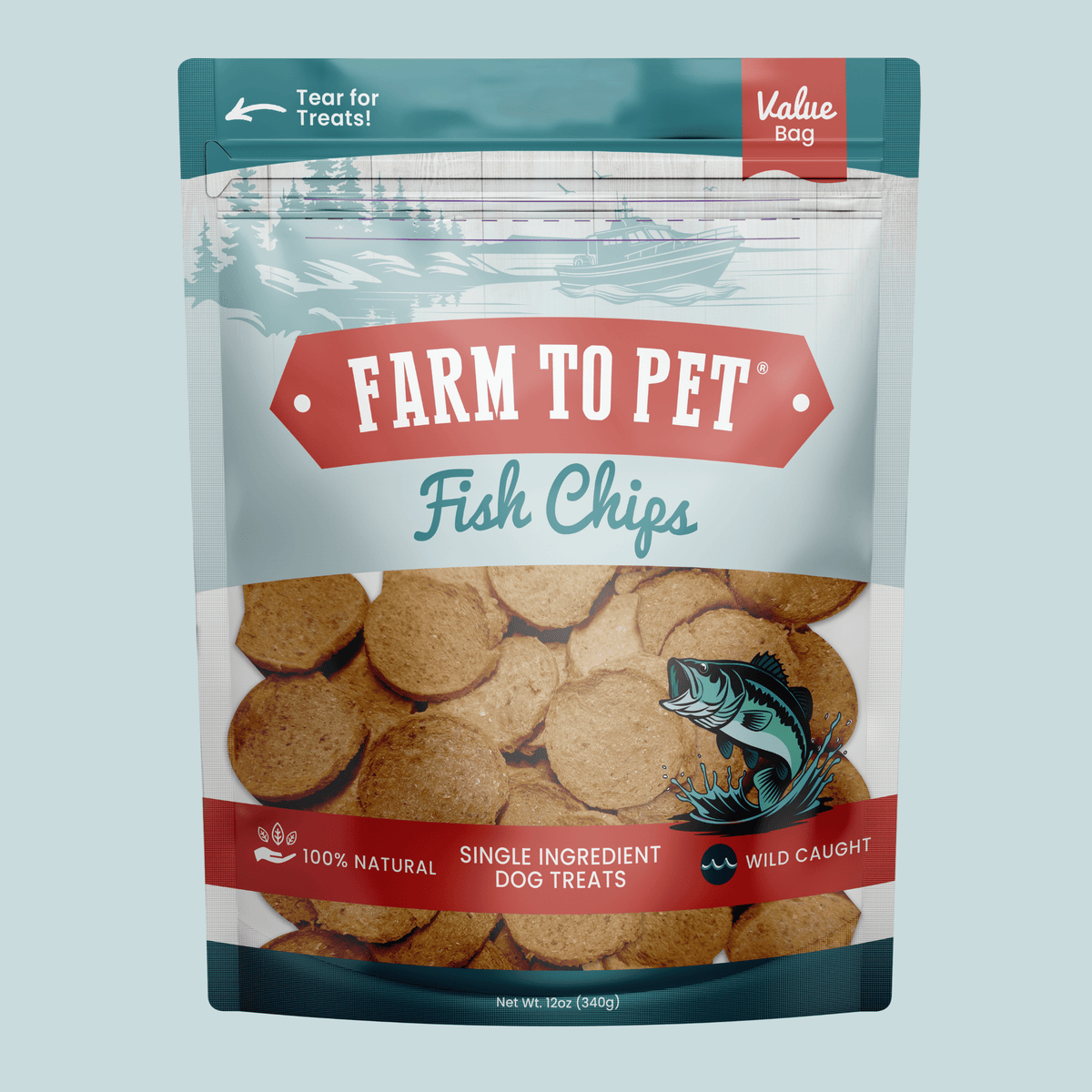 Wild-Caught Walleye Fish Chips for Dogs