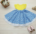 Girls' Cotton Ruffle Dress – Bright Blossom Toddler Summer Dress (1T–5T)