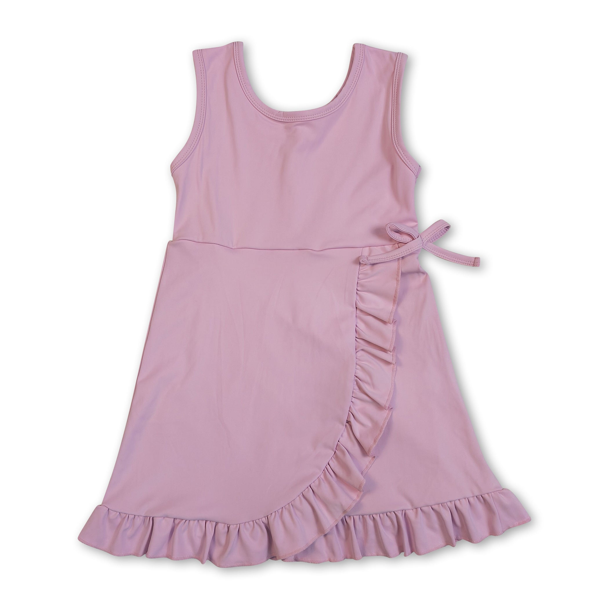 Mini Rodeo Girls Sleeveless Ruffle Summer Athletic Dress