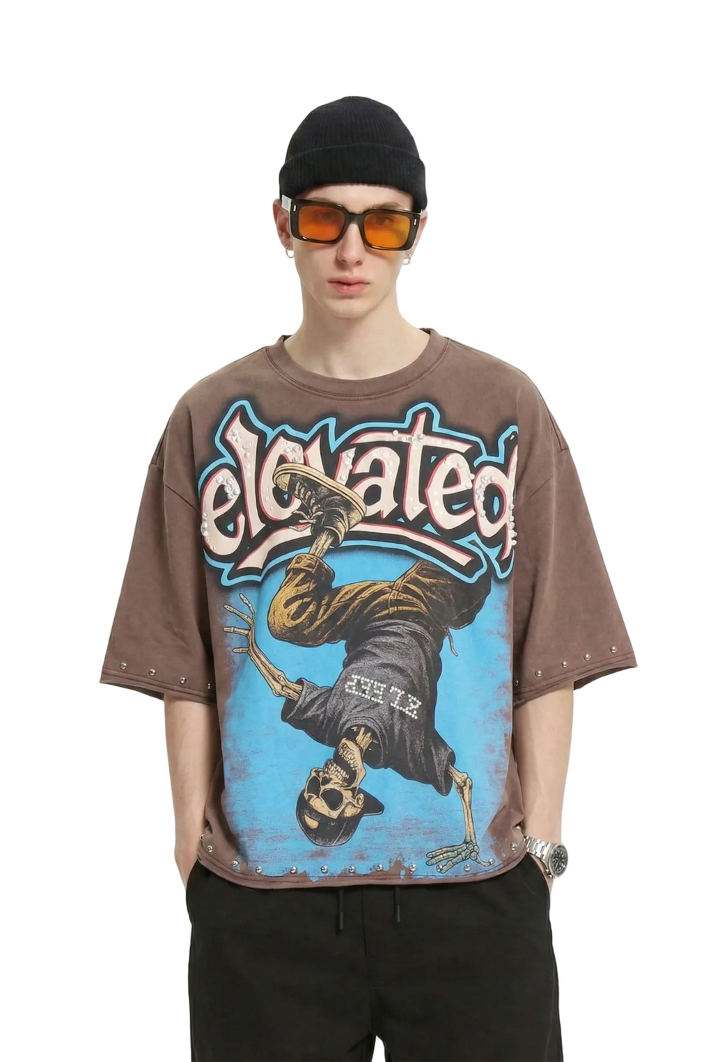 CENSIUS Elevated Rise & Rebel Washed Graphic Tee