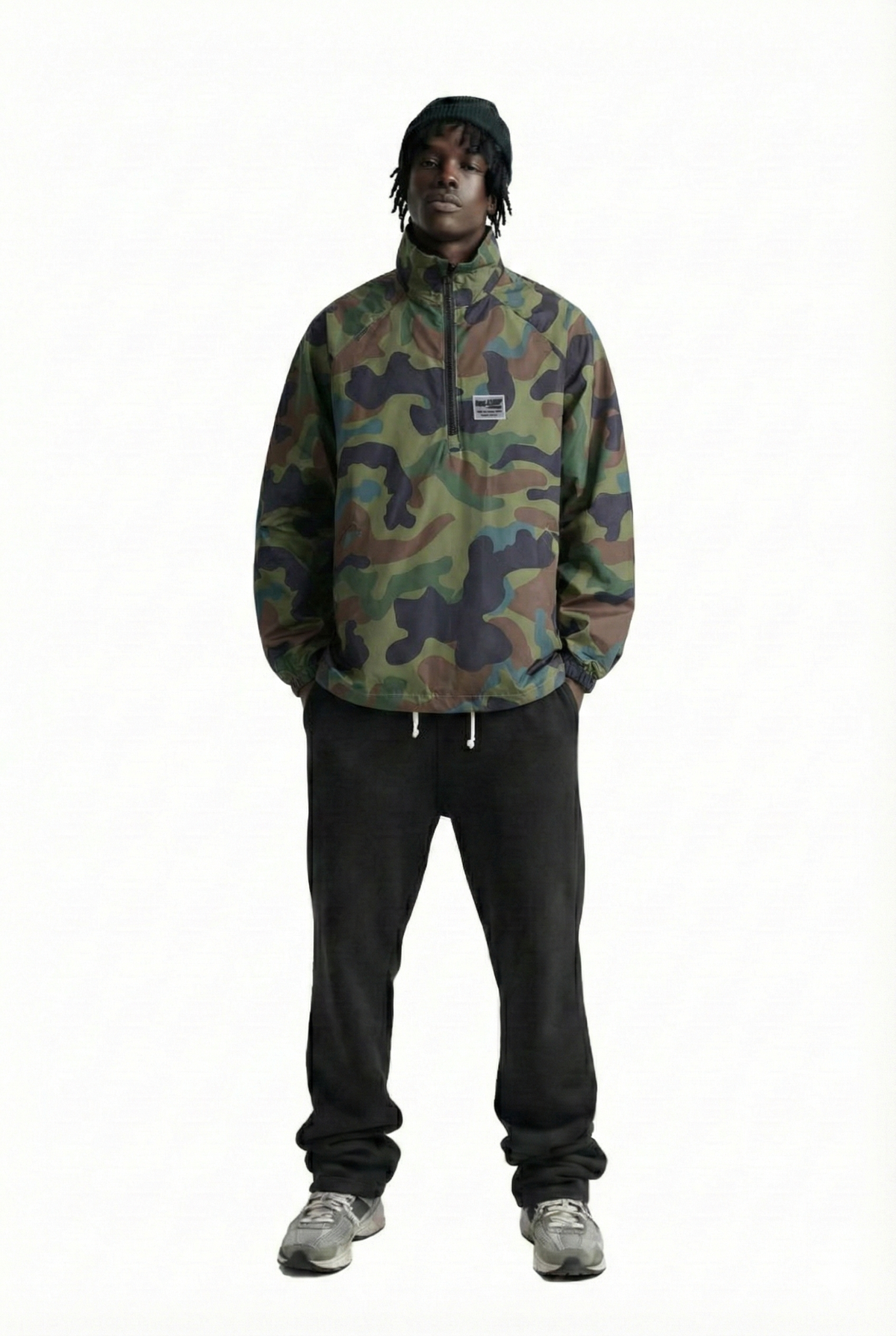 Danish Camo Nylon Half-Zip Pullover Jacket