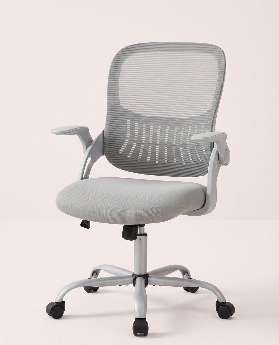 Ergonomic High-Back Mesh Office Chair – Adjustable Lumbar Support & Headrest | Grey, Black, Pink