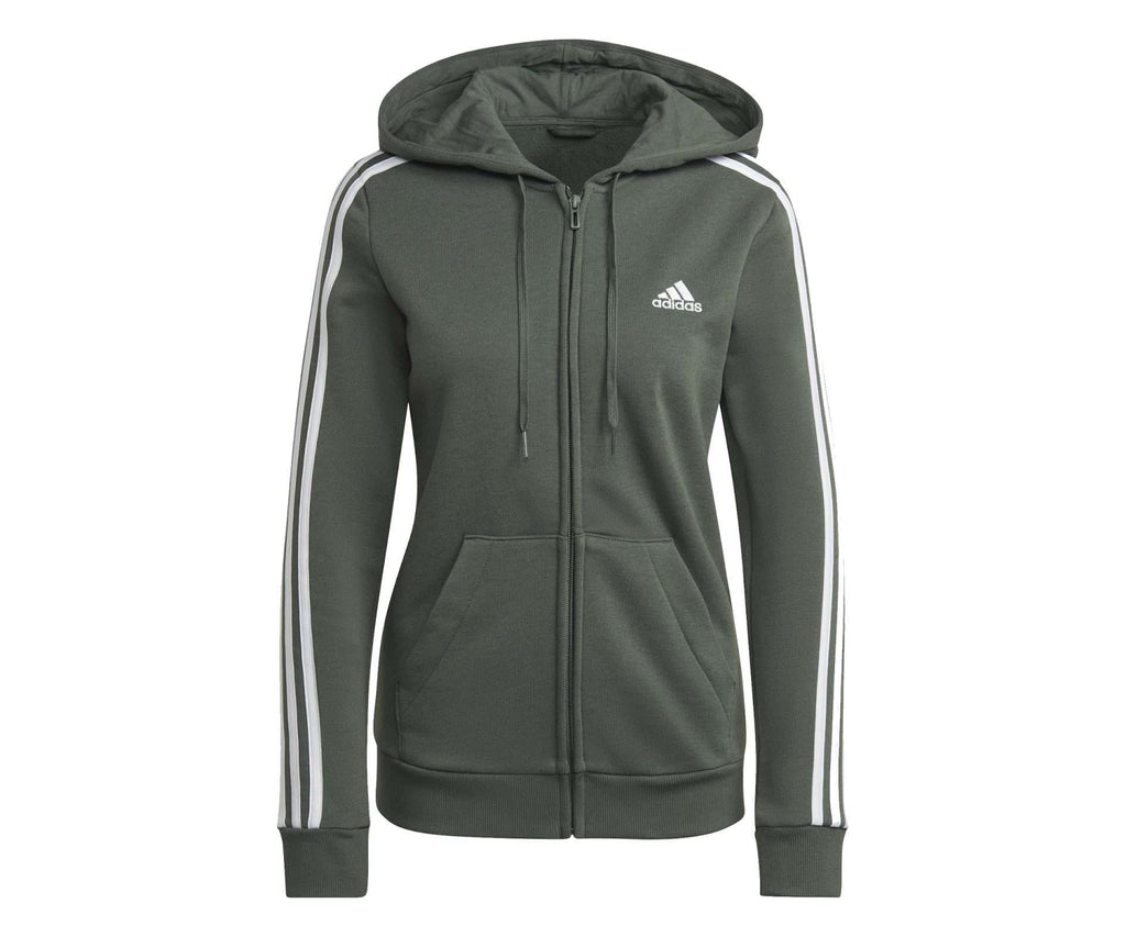 adidas Essentials Fleece 3-Stripes Full-Zip Hoodie