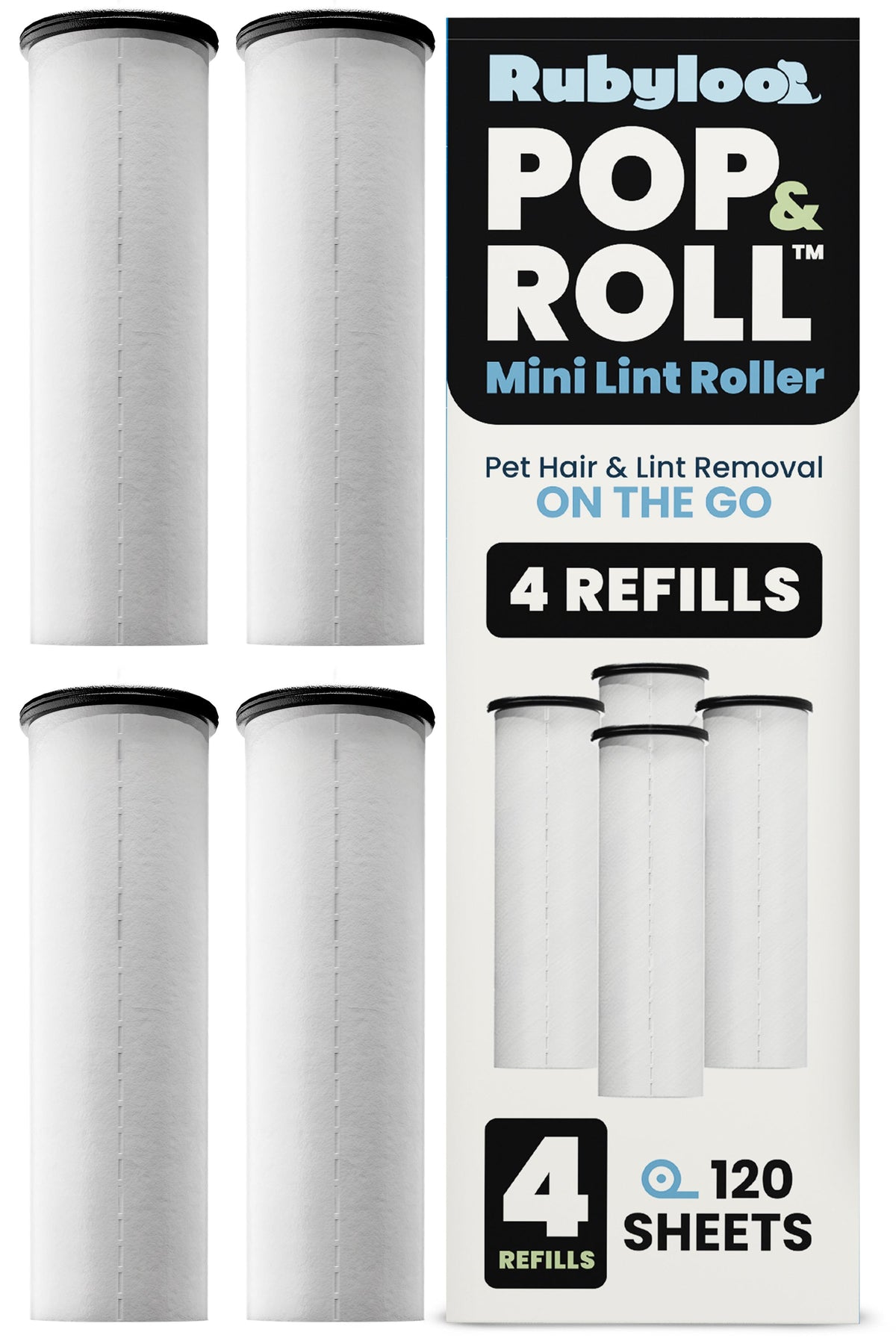 Pop & Roll Retractable Mini Lint Roller for Pet Hair