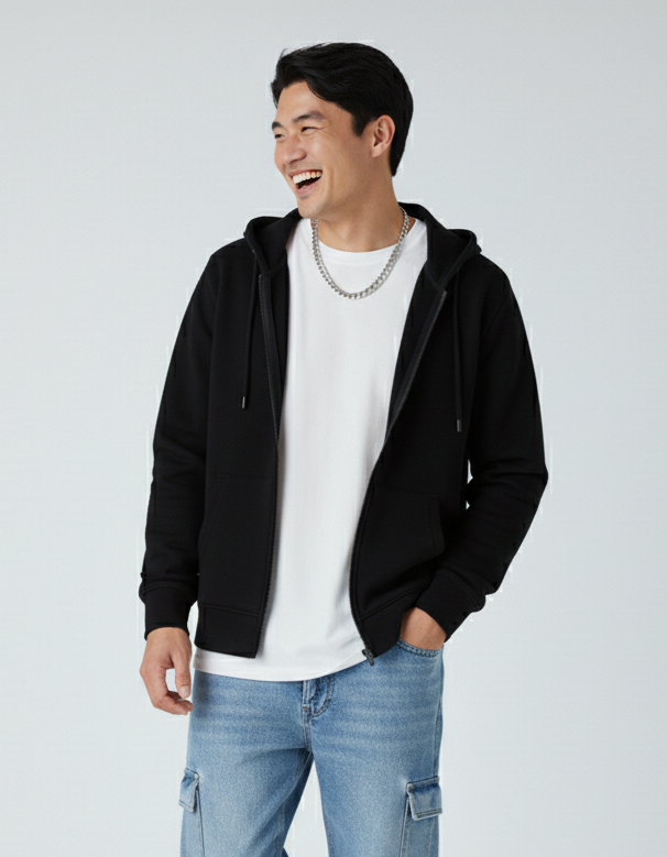 Heavyweight Zip Hoodie – Fleece Cotton/Poly Blend