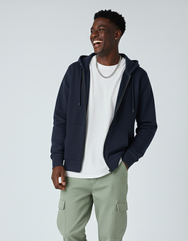 Heavyweight Zip Hoodie – Fleece Cotton/Poly Blend