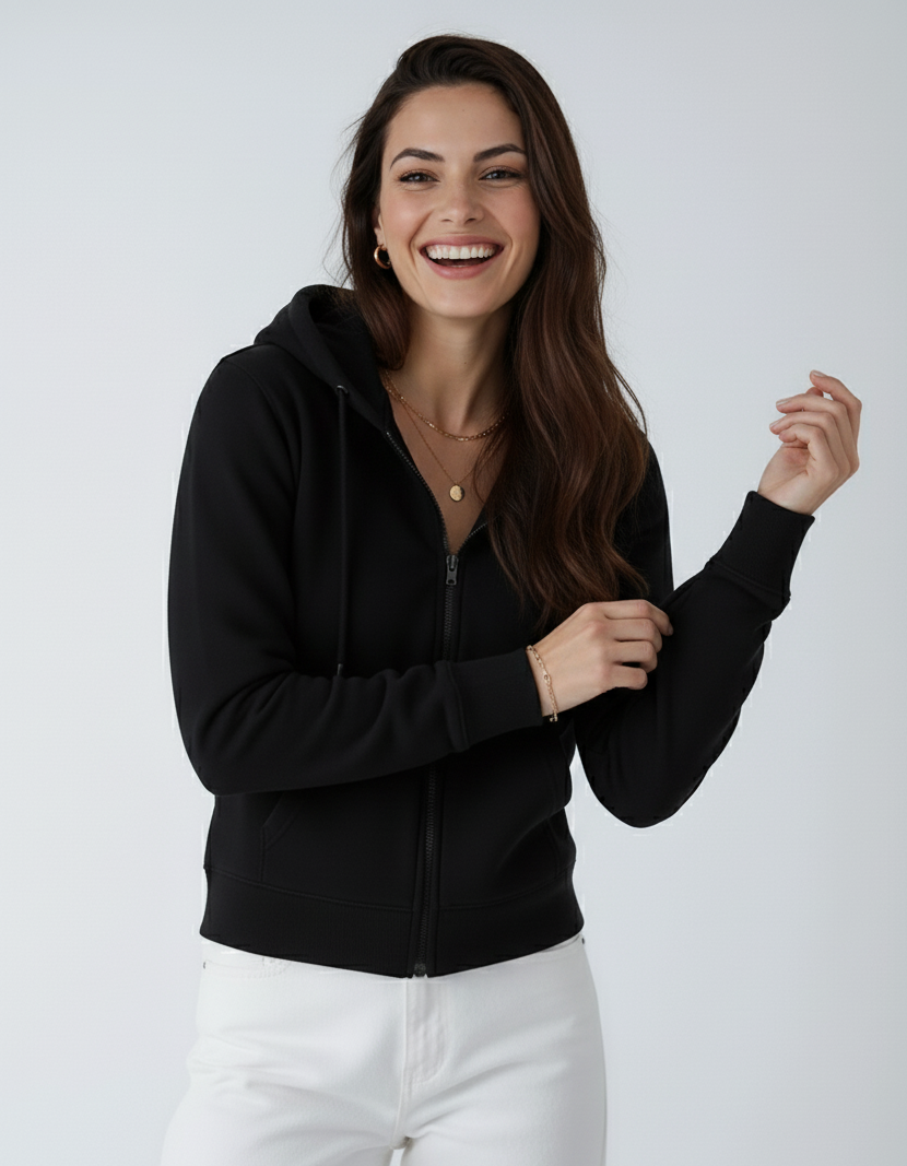 Heavyweight Zip Hoodie – Fleece Cotton/Poly Blend