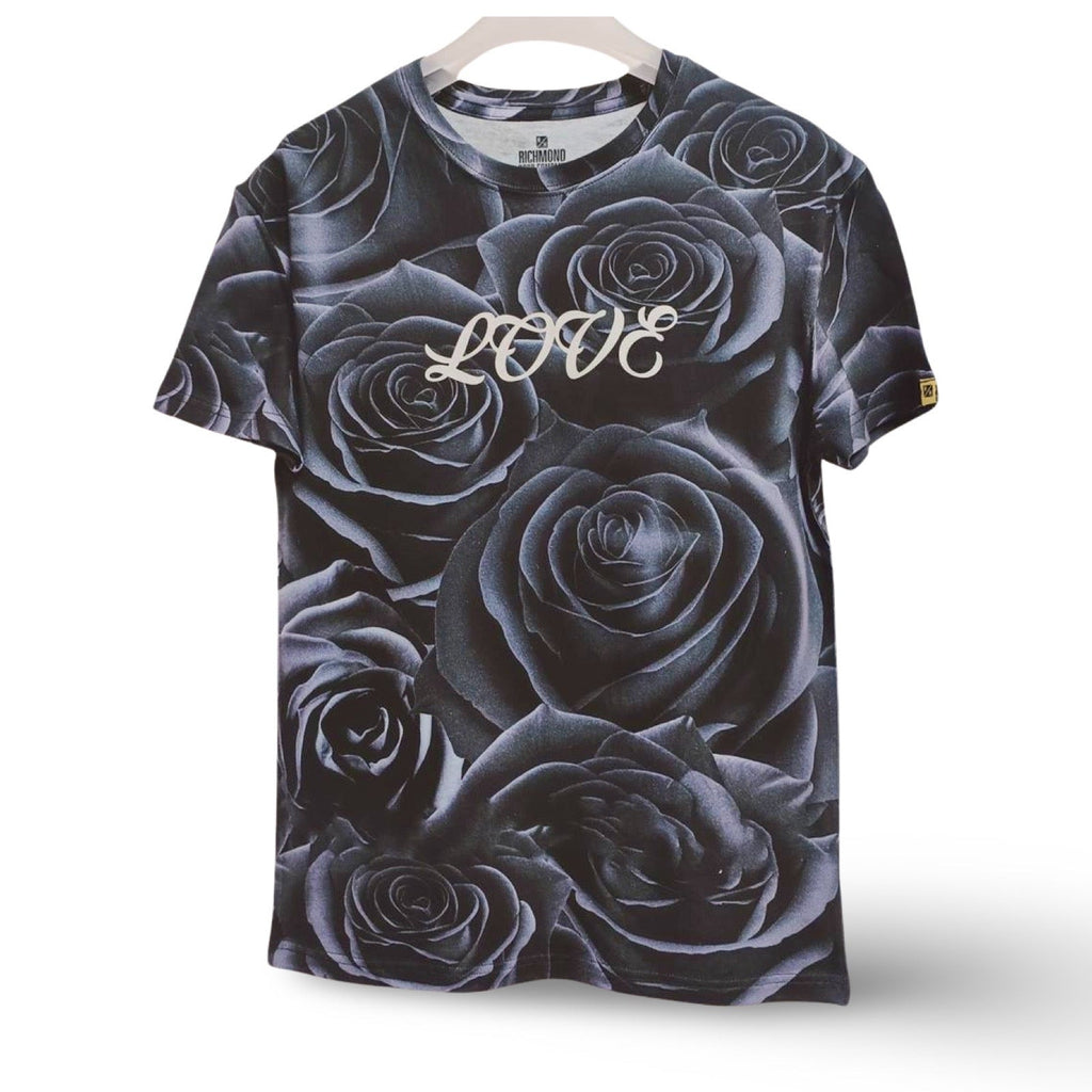Black Roses All-Over Print T-Shirt – Richmond Hood Company