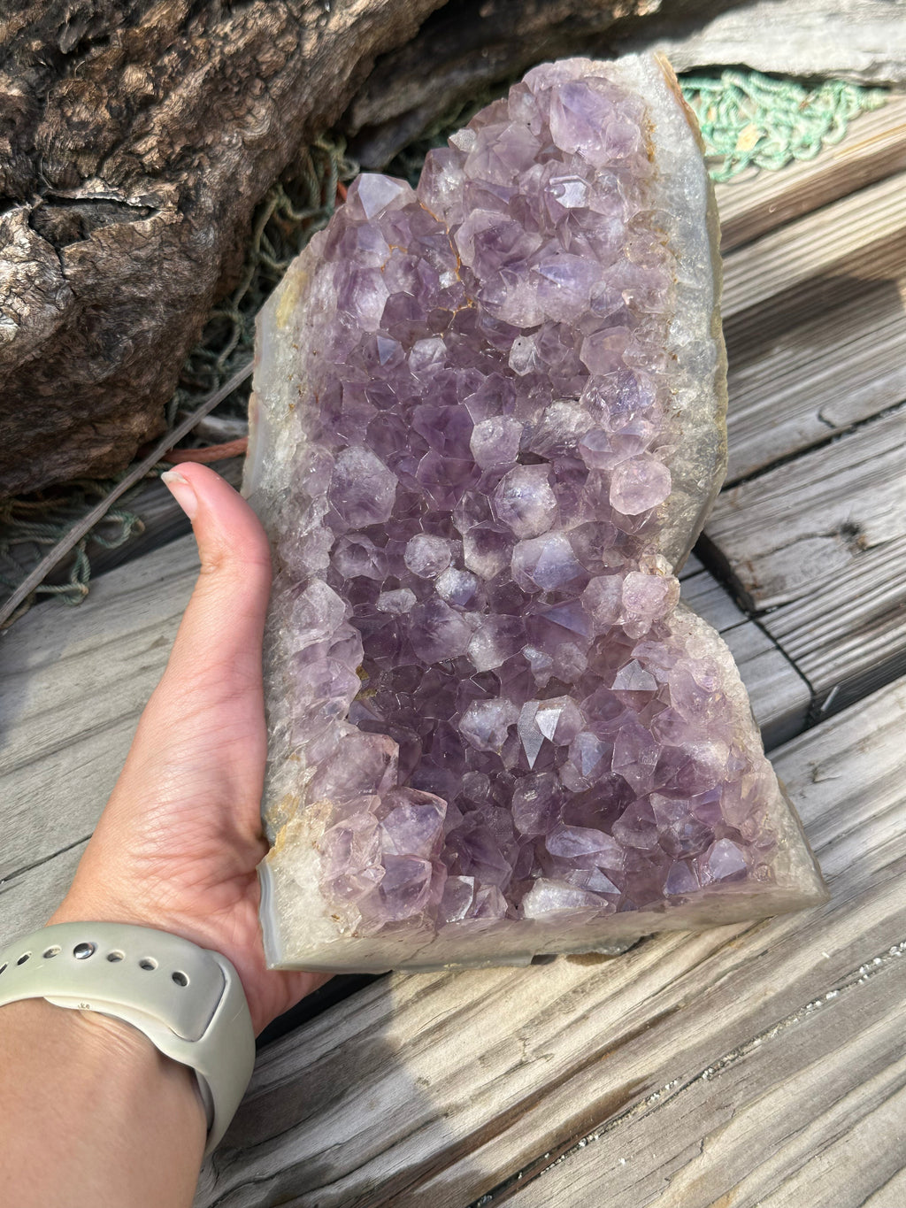 Natural Amethyst Cluster | Raw Purple Quartz Geode | 7.9" x 4.7" | 1.6kg