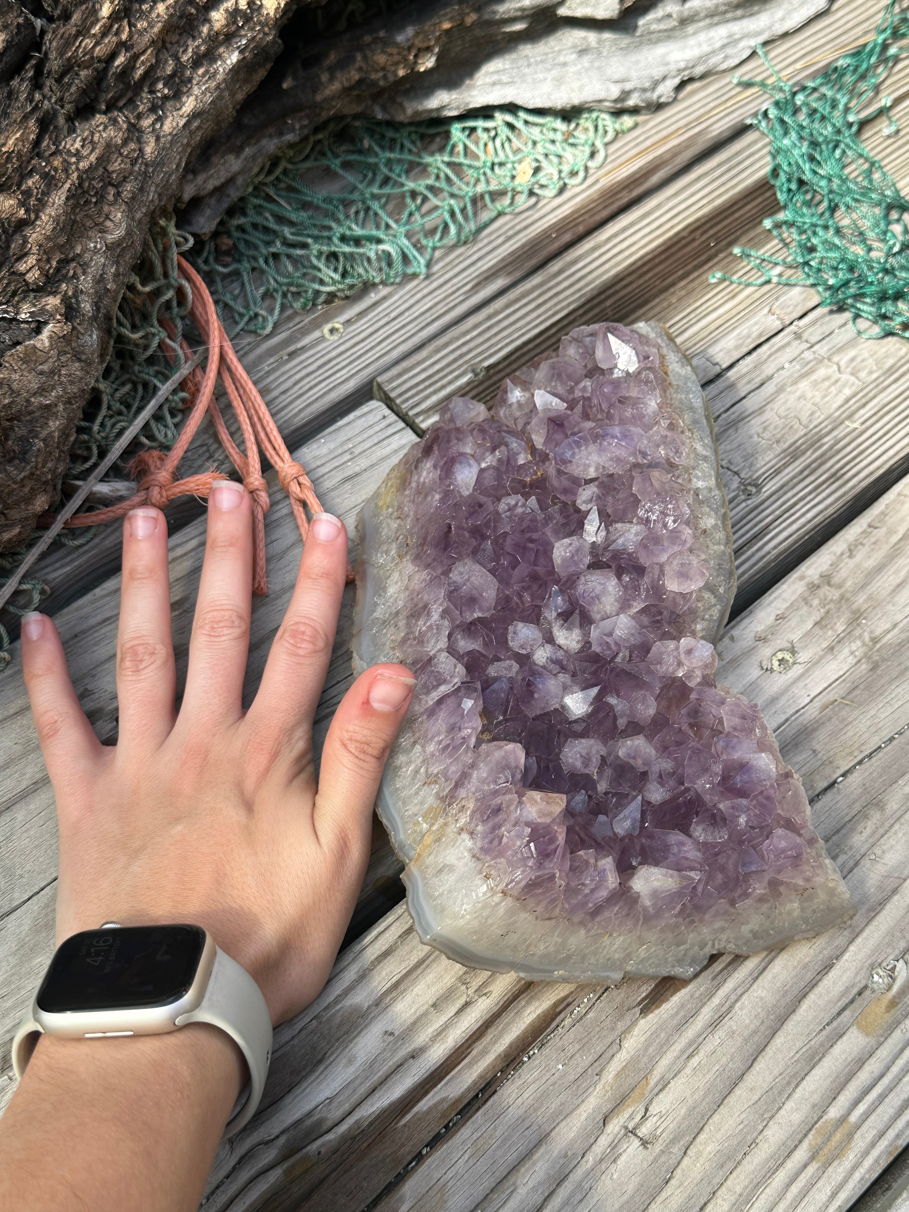 Natural Amethyst Cluster | Raw Purple Quartz Geode | 7.9" x 4.7" | 1.6kg