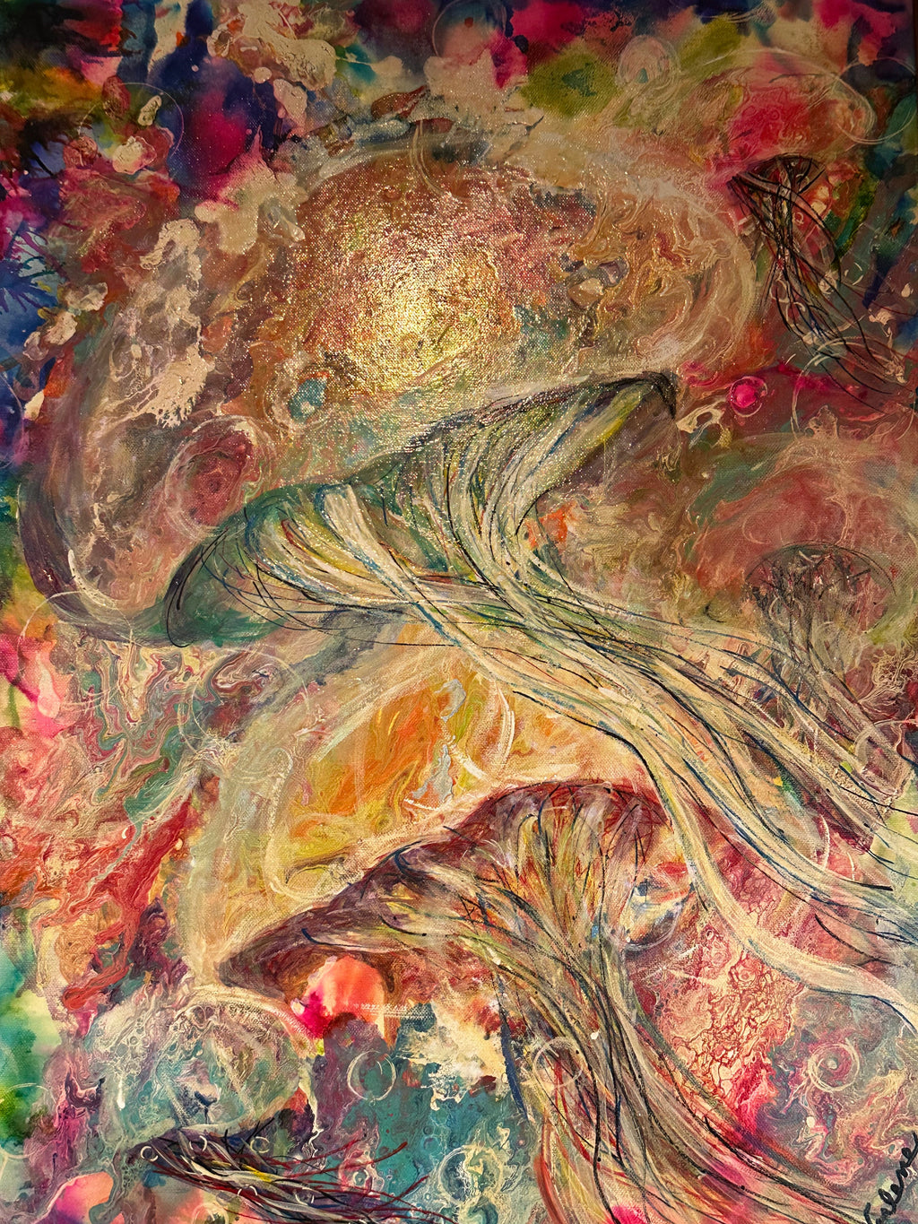 "I Spy Jellyfish" – Painting by Verlene Beckwith