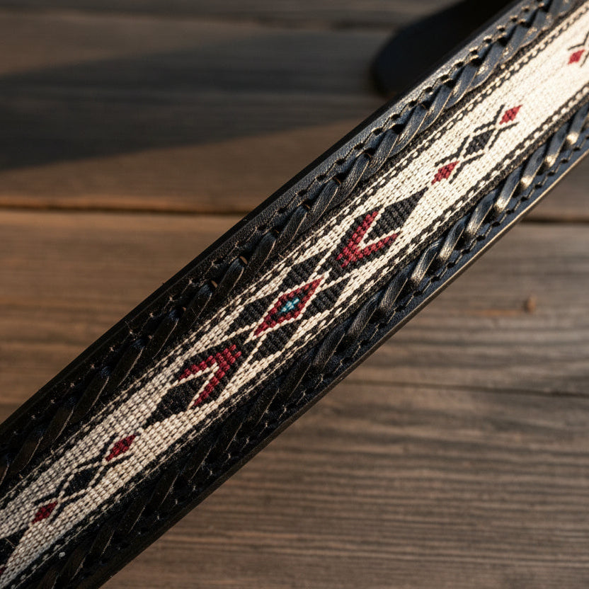 Hand-Tooled Western Leather Belt