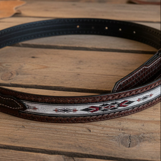 Hand-Tooled Western Leather Belt