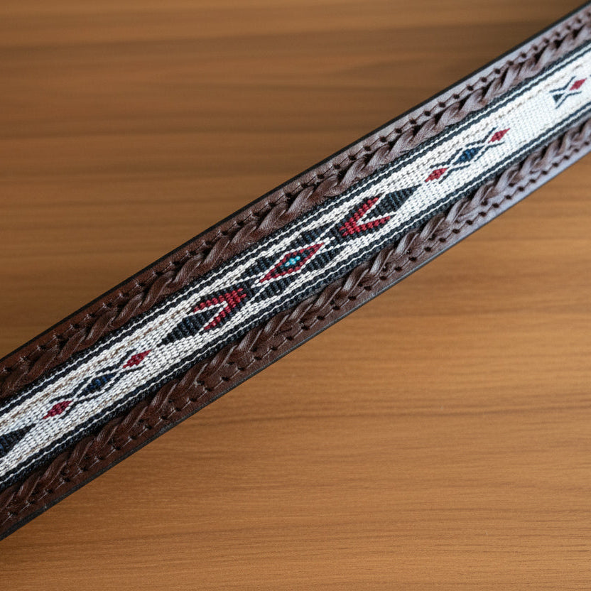 Hand-Tooled Western Leather Belt