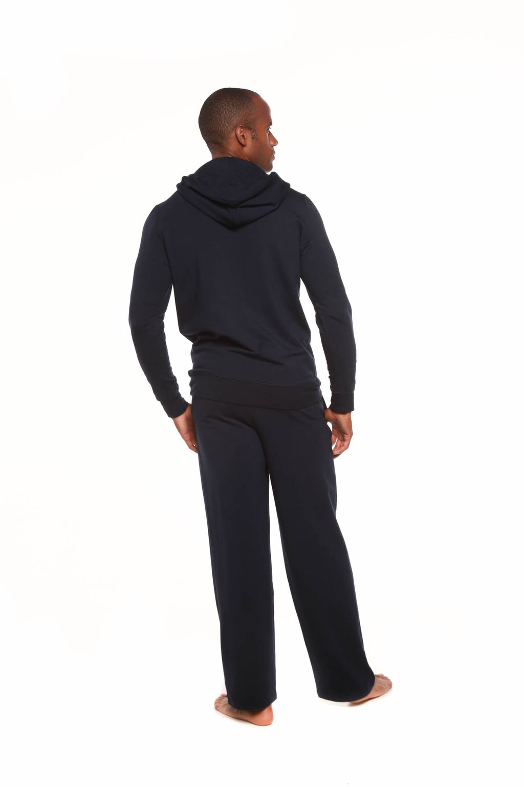 Henley Style Bamboo Fleece Hoodie + Fleece Lounge Pants