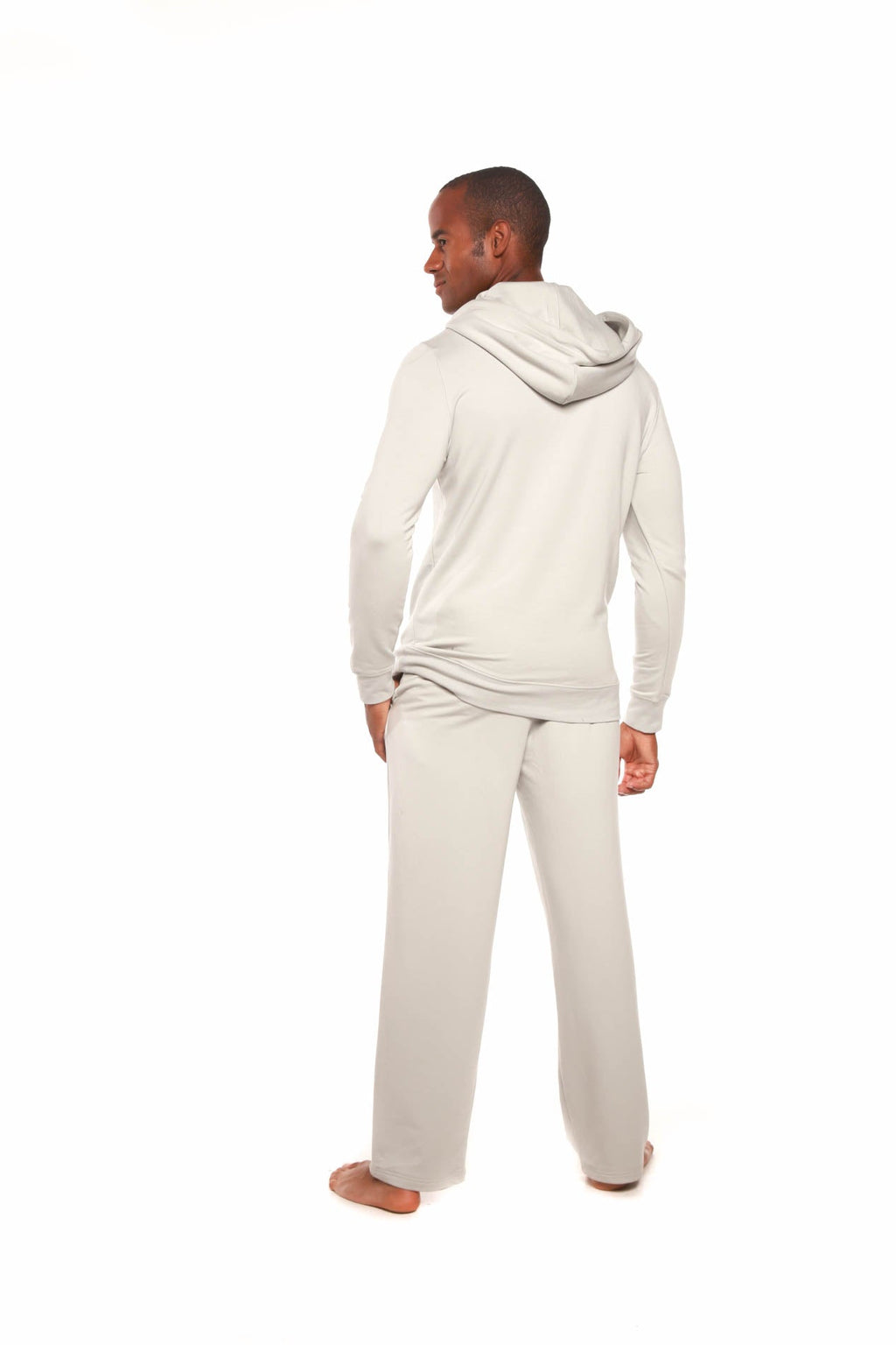 Henley Style Bamboo Fleece Hoodie + Fleece Lounge Pants