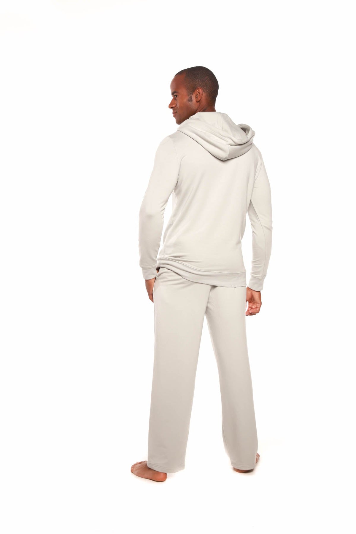 Henley Style Bamboo Fleece Hoodie + Fleece Lounge Pants