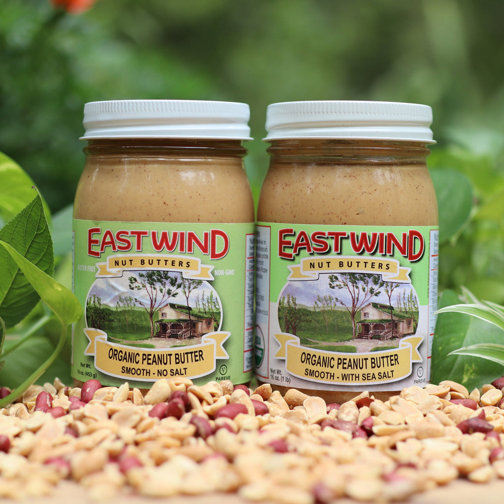 East Wind Nut Butters Organic Valencia Peanut Butter – Smooth & Crunchy