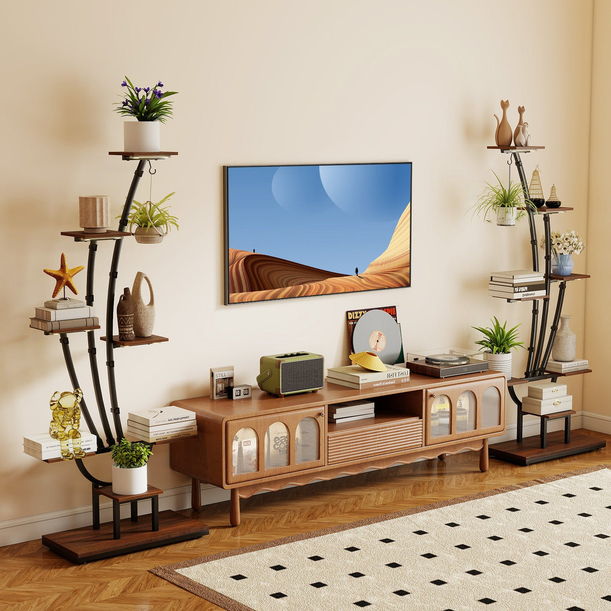 8-Tier Indoor Plant Stand with Grow Lights