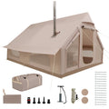 6-10 Person Inflatable Camping Tent with Stove Jack & Air-Beam Structure