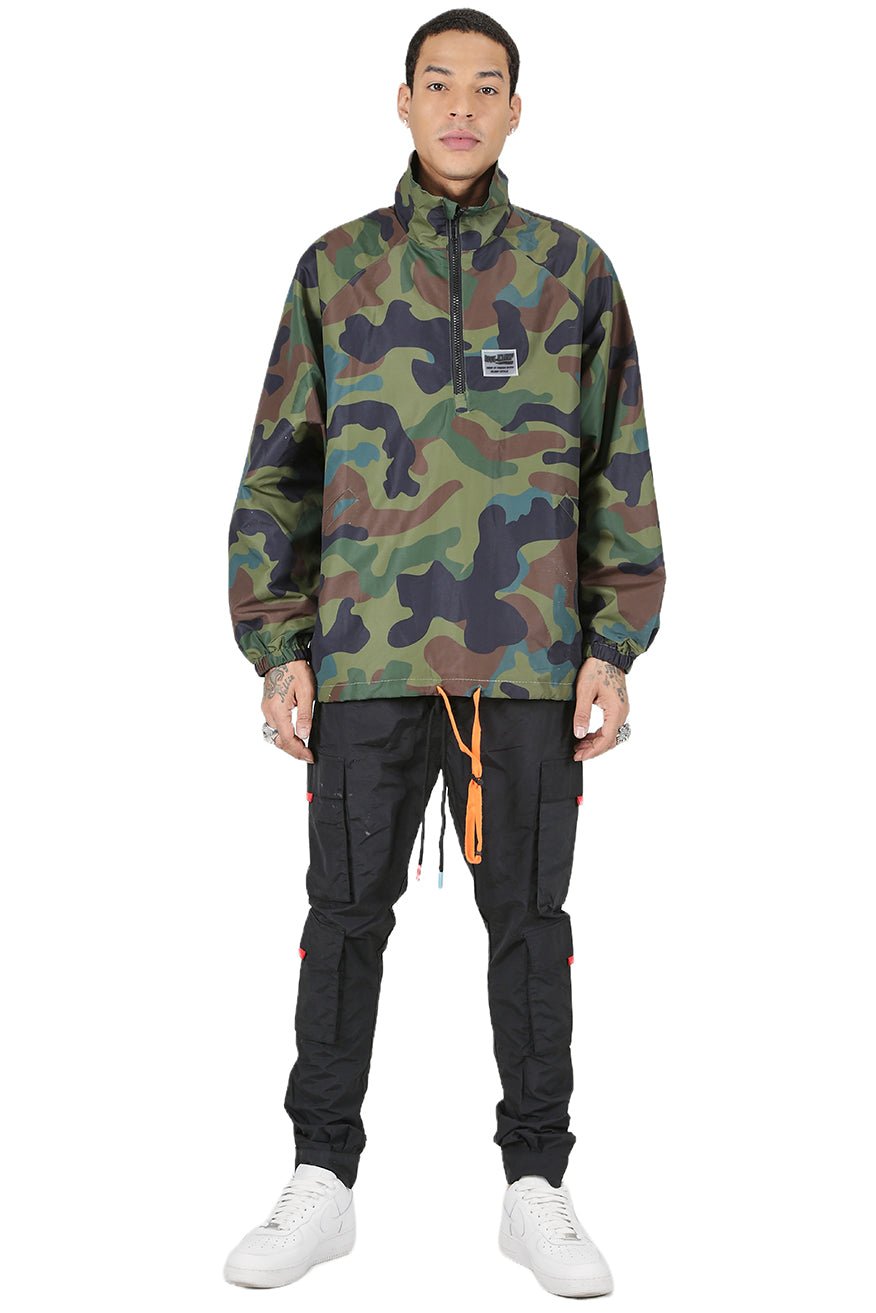 Danish Camo Nylon Half-Zip Pullover Jacket
