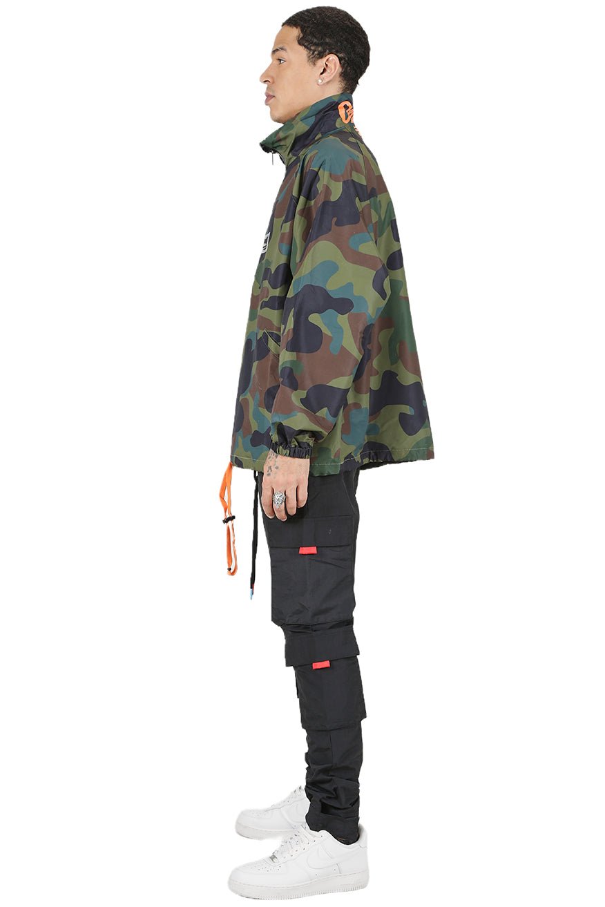 Danish Camo Nylon Half-Zip Pullover Jacket