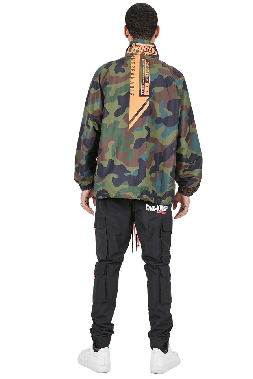 Danish Camo Nylon Half-Zip Pullover Jacket
