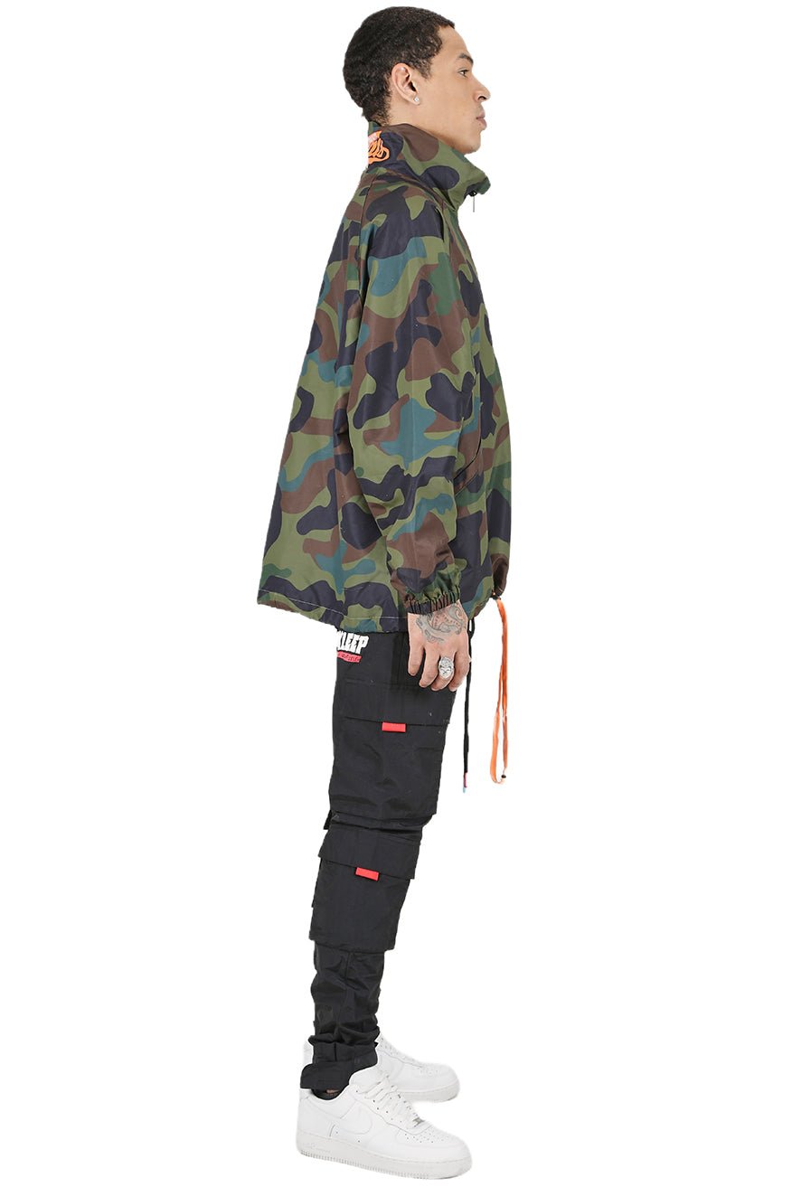 Danish Camo Nylon Half-Zip Pullover Jacket