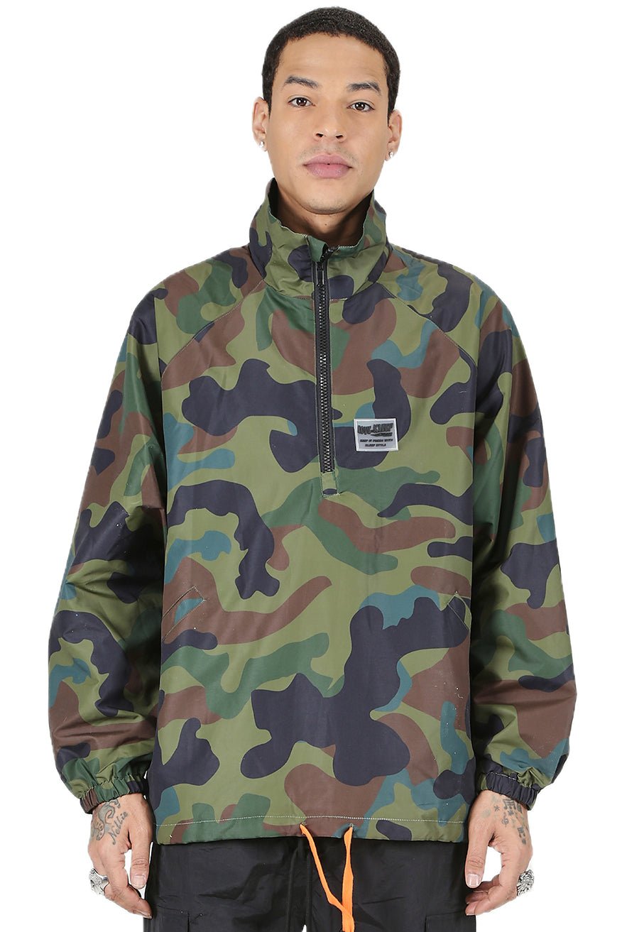 Danish Camo Nylon Half-Zip Pullover Jacket