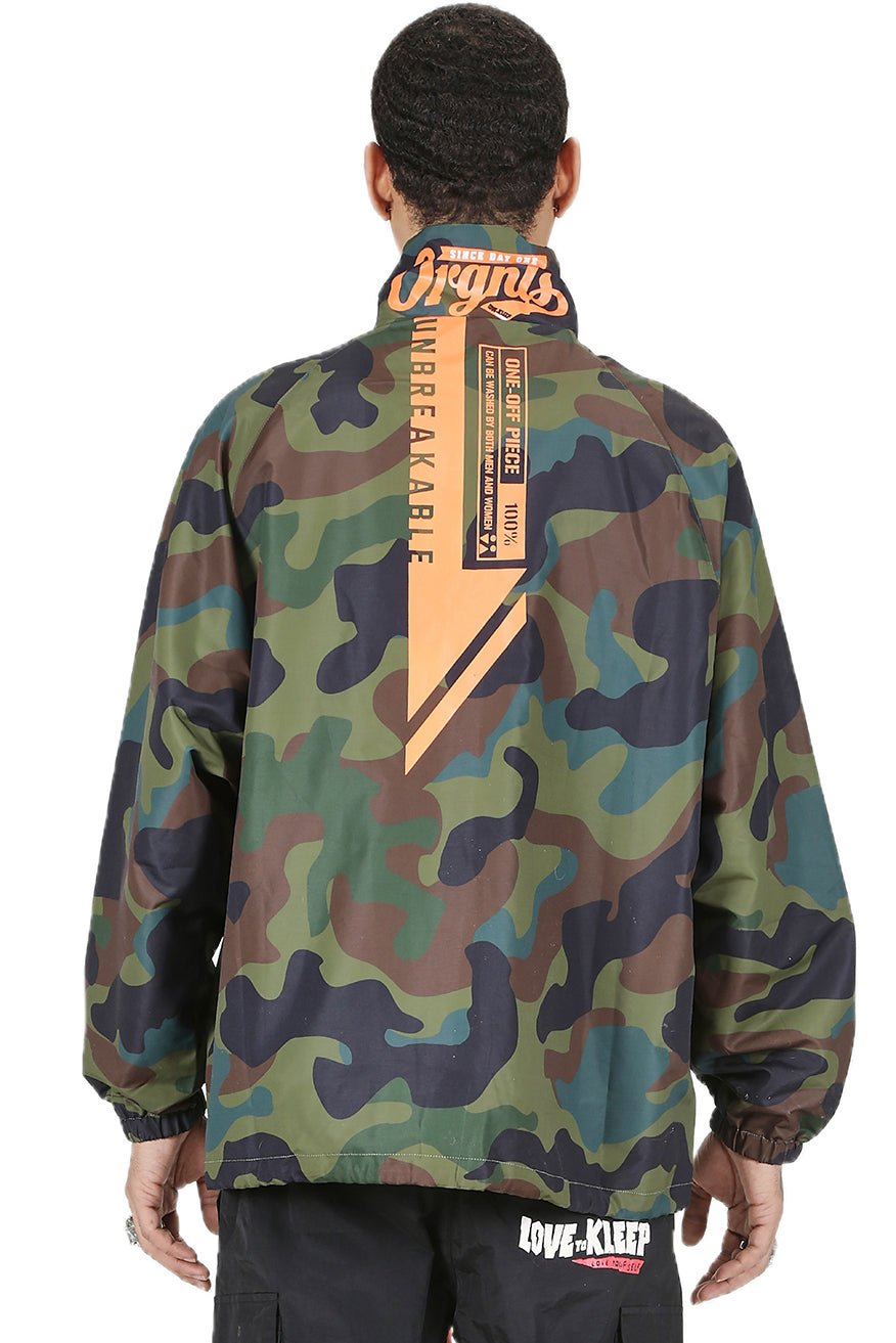 Danish Camo Nylon Half-Zip Pullover Jacket