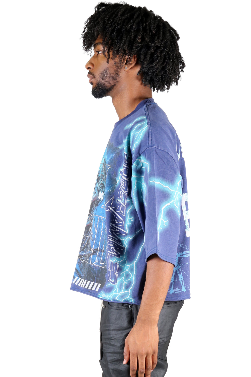 Basalt Washed S/N Jersey 3/4 Sleeve Crop Tee