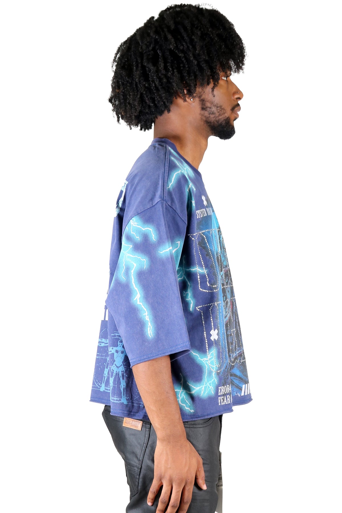 Basalt Washed S/N Jersey 3/4 Sleeve Crop Tee