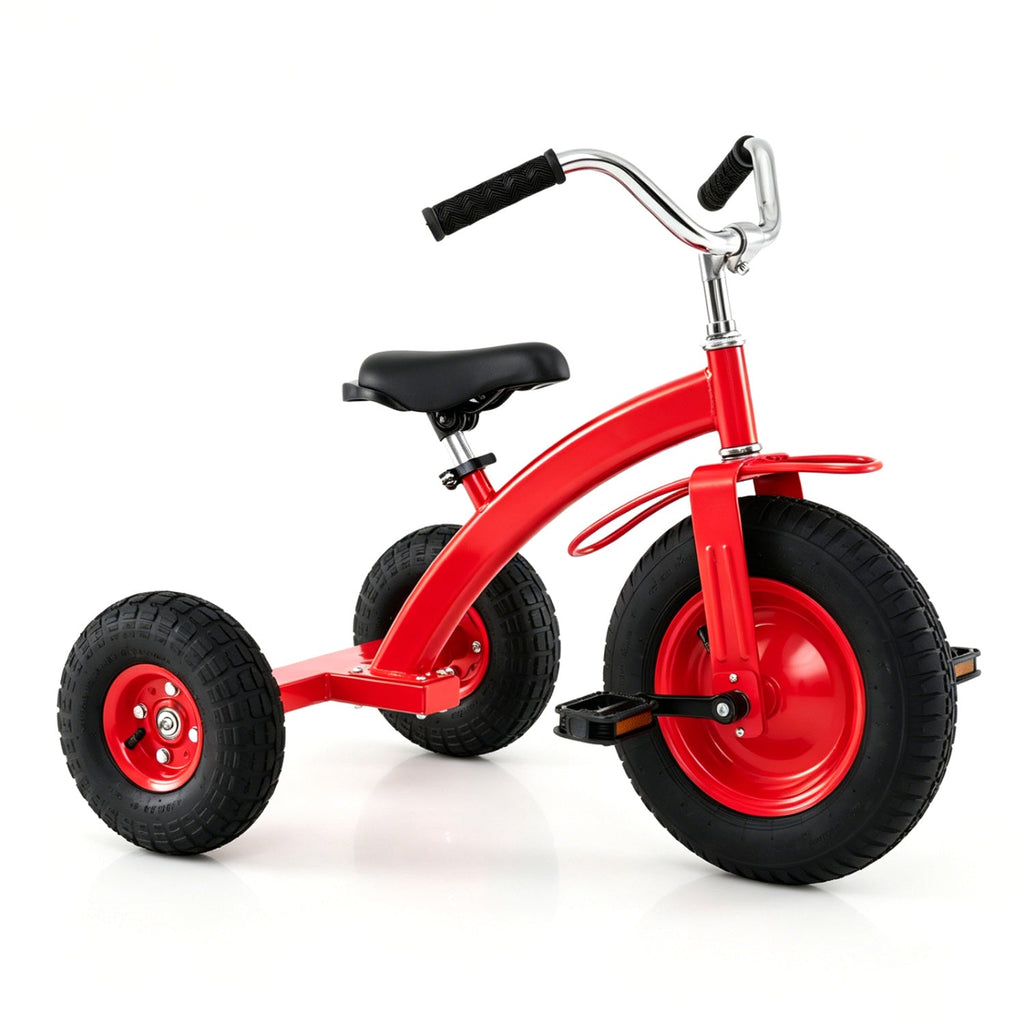 Kids Carbon Steel Tricycle with 14.5" Inflatable Tires & Adjustable Seat