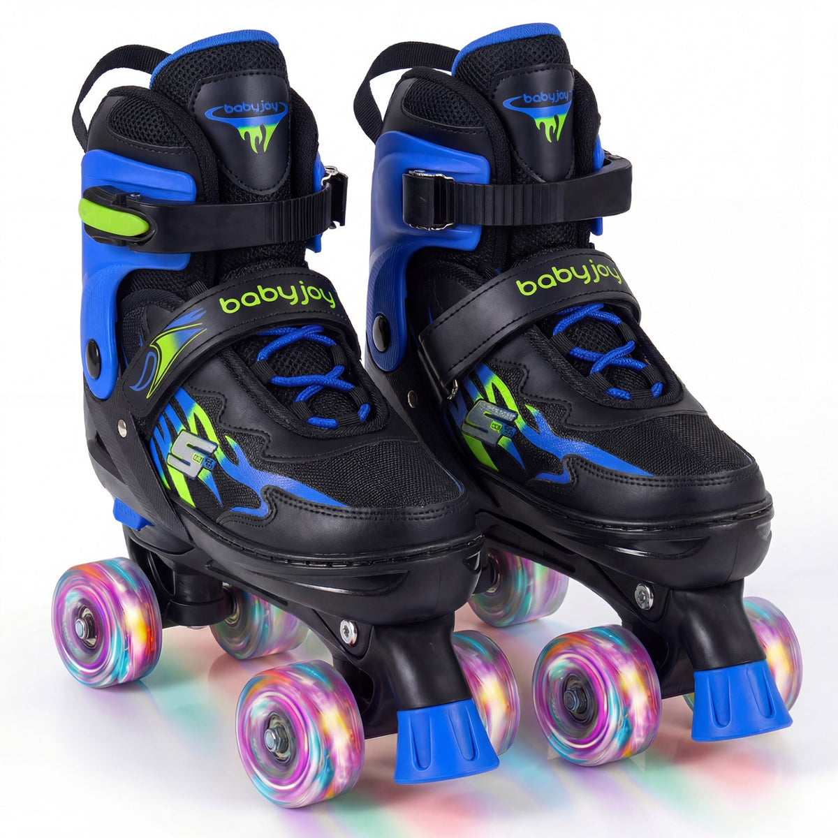 Adjustable Kids' Quad Roller Skates with Light-Up Wheels
