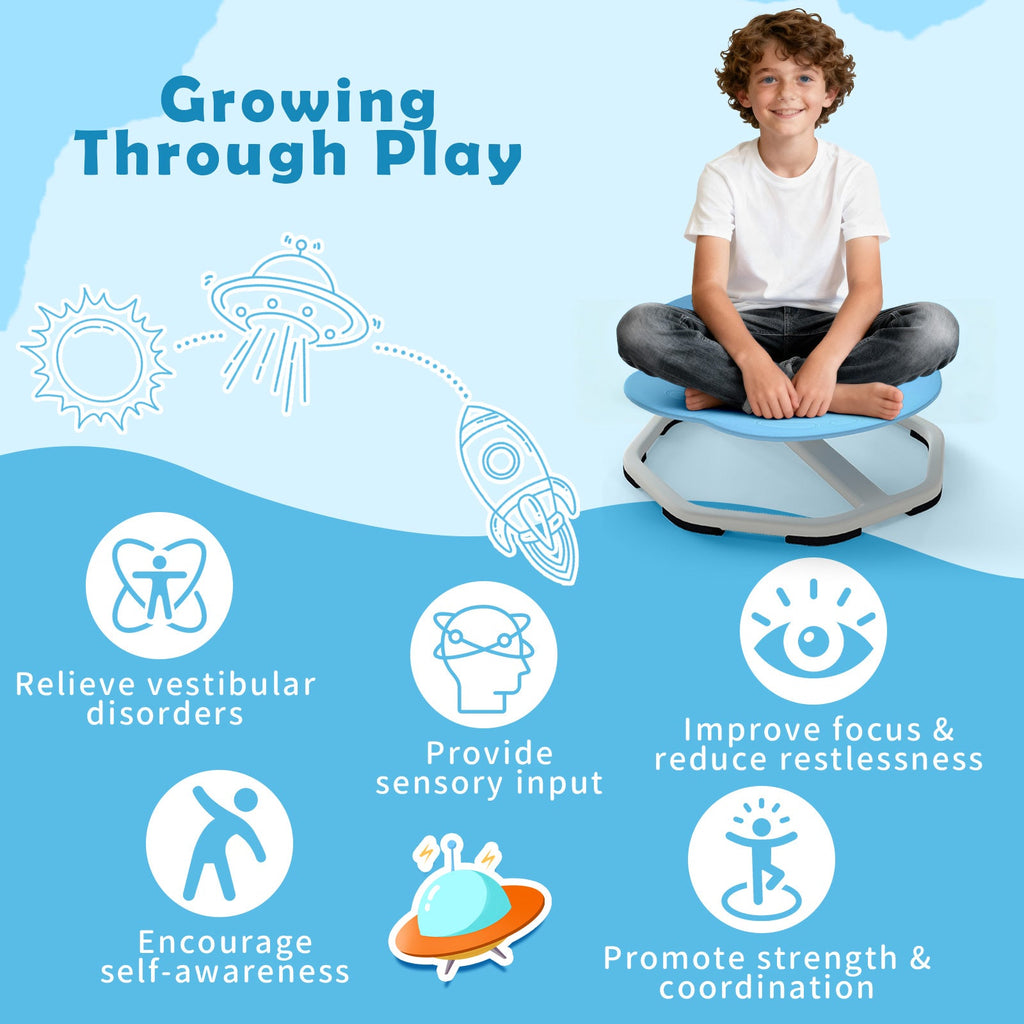 Kids 360° Sensory Spinning Chair with Swivel Seat