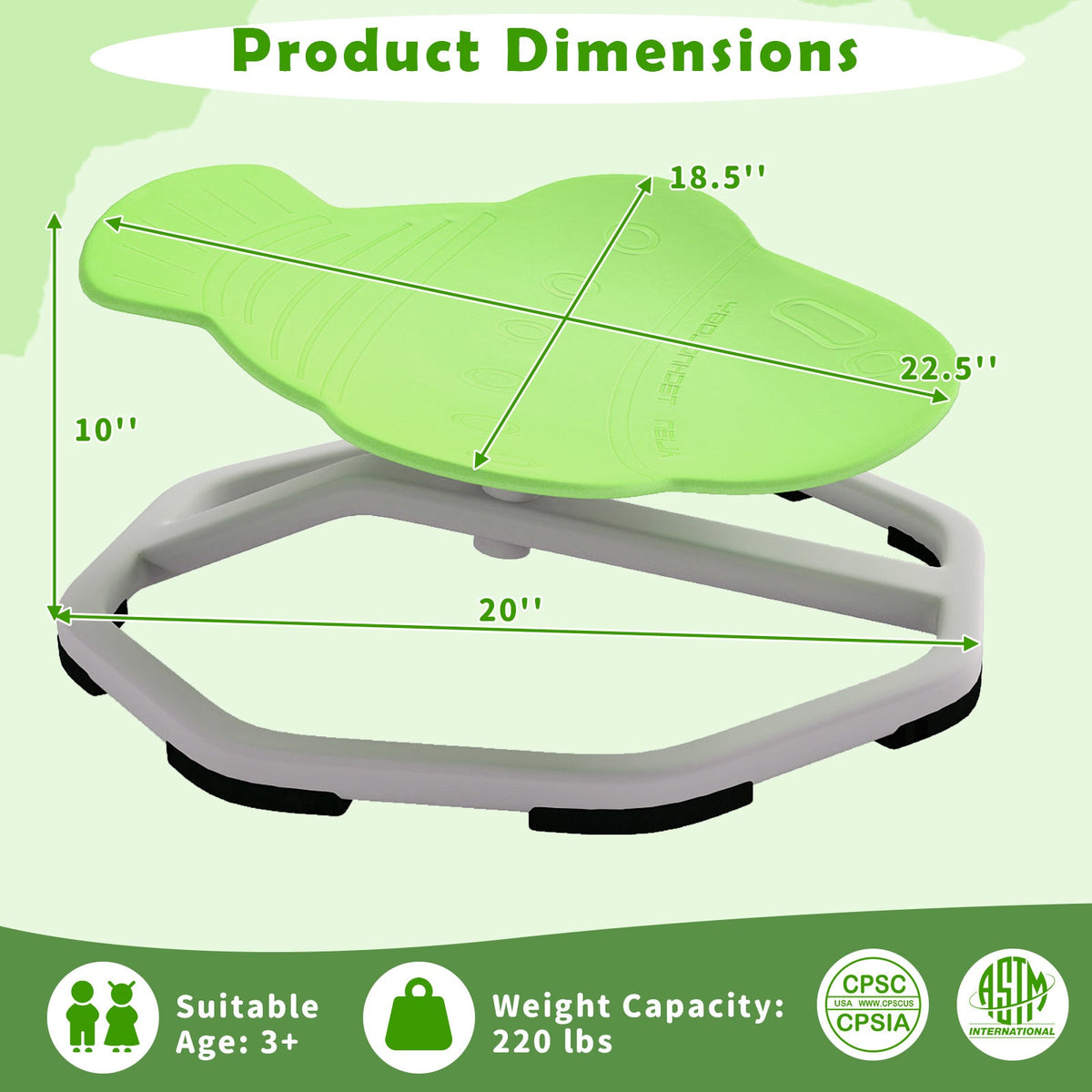 Kids 360° Sensory Spinning Chair with Swivel Seat